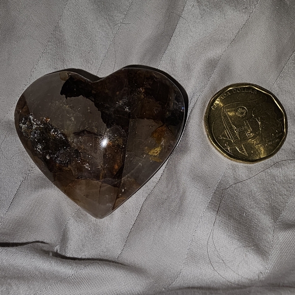 82g, Puffy Golden Healer Heart Carving, New! - Picture 8 of 11